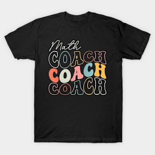 Groovy Math Coach Math Teacher Back To School Matching Group T-Shirt